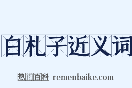 白札子近义词是什么意思的图片